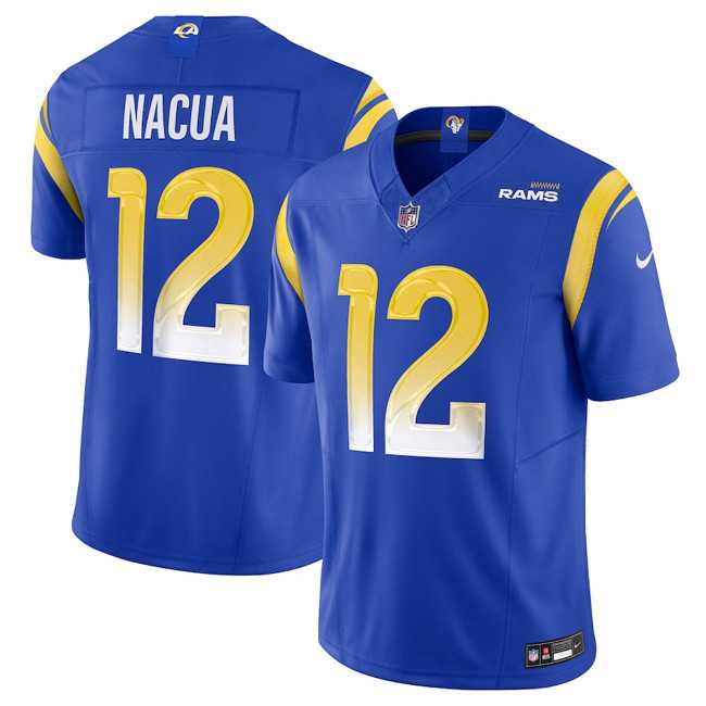 Women%27s Los Angeles Rams #12 Puka Nacua Blue 2024 F.U.S.E. Vapor Untouchable Stitched Jersey Dzhi->los angeles rams->NFL Jersey